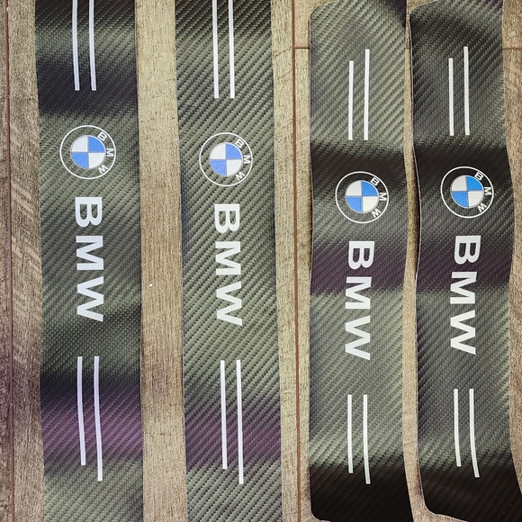4 BMW door sill protector adhesive back decals - Picture 1 of 7